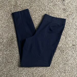 Denim & Co Navy Blue Seemed Leggings With Pockets Tall Length